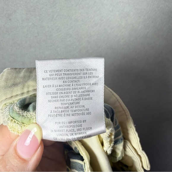 Pilcro and the Letterpress Anthropologie Women Light Yellow Stretch Pant 27 - Picture 16 of 16